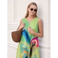 thumbnail image 3 of OYYN Women's A-Line Sleeveless V-Neck Relaxed Fit Maxi Casual Dress, 3 of 5