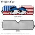 thumbnail image 7 of Yuyamidu Funny Eyes Windshield Sun Shade, American Flag Shade Heat Shield Compatible with JK JKU TJ 2 Door / 4 Door 52.95 x 16.14 in, 7 of 7