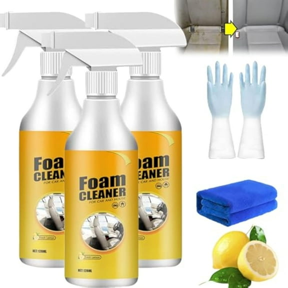 Marilo Easyglow Magic Foam Cleaner, Leather Cleaner for Car Interior, Multipurpose Polishing Cleaner Car Interior, for Plastic & Rubber & Leather (3)