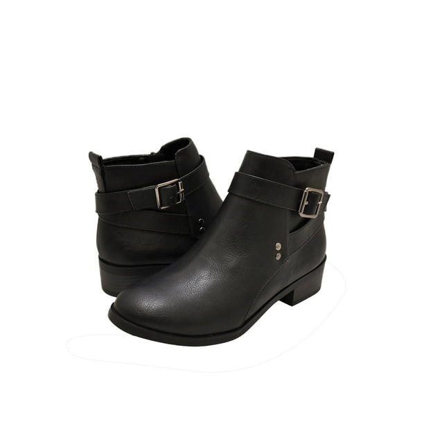 booties with buckles and straps