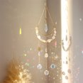 thumbnail image 4 of Crystal Wind Chime Metal Moon Light Catcher Colgante Home Room Decor (Blanco) Likrtyny Libre de BPA, 4 of 8
