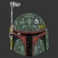 thumbnail image 2 of Men's Star Wars: A New Hope Boba Fett Silhouette Helmet Fill  Graphic T-Shirt, 2 of 3