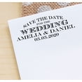 thumbnail image 3 of Printtoo Personalized Black Self Inking Wedding Save The Date Stamp Custom Rubber Stamper-58 x 22 mm, 3 of 6