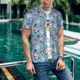 thumbnail image 6 of Lsque Independence With Gnome Pattern Mens Polo Golf Shirts Funny Graphics Shorts Sleeve Button Shirts Baseball T-shirt-Medium, 6 of 7