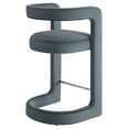 thumbnail image 6 of Counter Stool Chair, Blue, Velvet, Bar Pub Cafe Bistro Dining Kitchen Hospitality Restaurant, Modern Contemporary, HB37619, 6 of 9