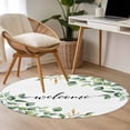 thumbnail image 5 of Eucalyptus Large Area Rugs for Bedroom Living Room, Soft Non Slip Carpet Bedside Rug, Sage Green Vines Branch Watercolor Plant Round Floor Cover Kitchen Accent Rug 3.3' for Dining Room/Office, 5 of 9