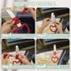 thumbnail image 4 of Uxcell 4 Pcs Correas de manija de coche en forma de corazón, accesorios colgantes de coche, anillo de advertencia Bumper, 4 of 6