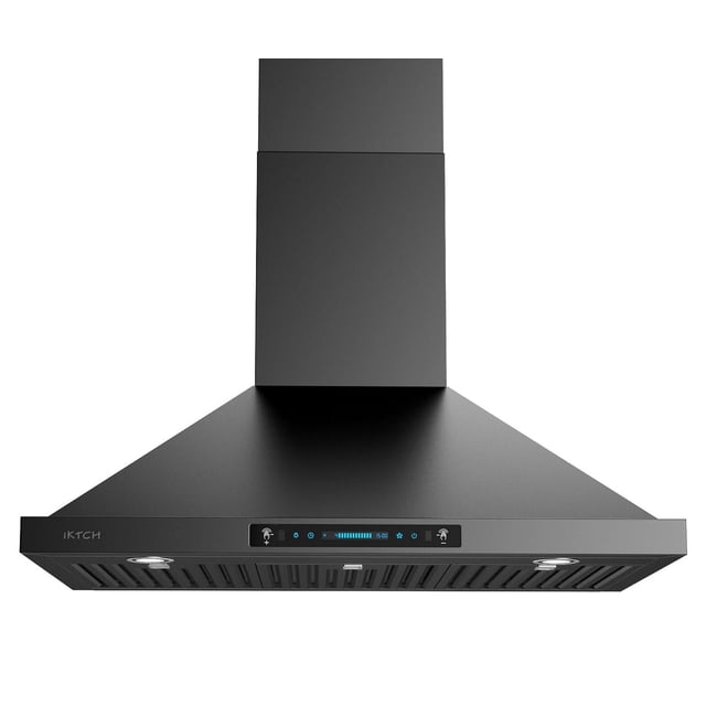 Campana Extractora IKTCH Negra 36 Pulgadas Acero Inoxidable con Sensor de Gestos y Panel Táctil