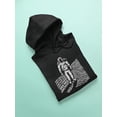 thumbnail image 3 of Smartprints Mens Graphic Hoodie Black - Awesome Apollo 11 Mission Design Cotton Blend Classic Fit, 3 of 4