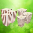 thumbnail image 5 of 50pcs Popcorn Paper Boxes Chicken Cartons Snack Container for Party (25pcs Rose Gold Vertical Stripe + 25pcs Rose Gold Thread), 5 of 5