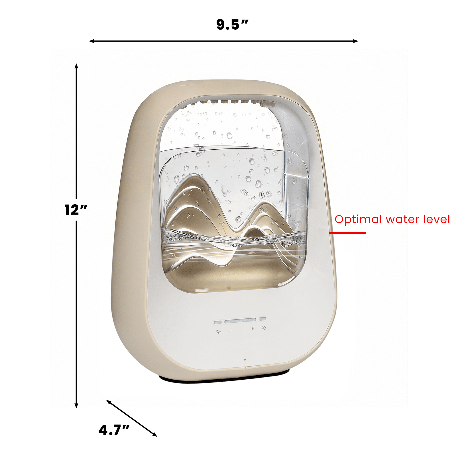 Rain Drop White Noise Machine with Humidifier, Bluetooth Speaker & Aroma Diffuser, 7-Color Mood Light and Nature Sounds for Bedroom, Office & Meditation, Beige