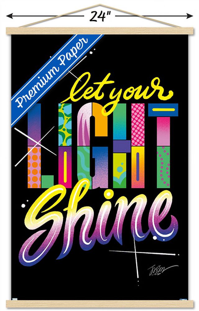 Jason Naylor - Let Your Light Shine Wall Poster with Wooden Magnetic Frame, 22.375" x 34"