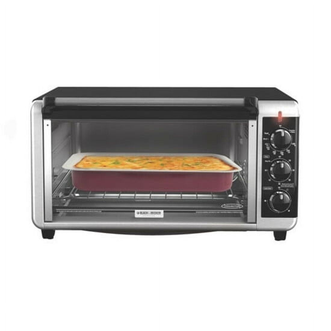 BLACK+DECKER 8 Slice Extra-Wide Stainless Steel Countertop Toaster Oven, TO3250XSB