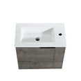 thumbnail image 2 of BNK 22'' Gray Wall-Mounted Bathroom Vanity with Ceramic Sink, Modern Floating Bathroom Vanity Set, Single Bathroom Vanity and Sink Combo,with 1-Door Cabinet, 2 of 14