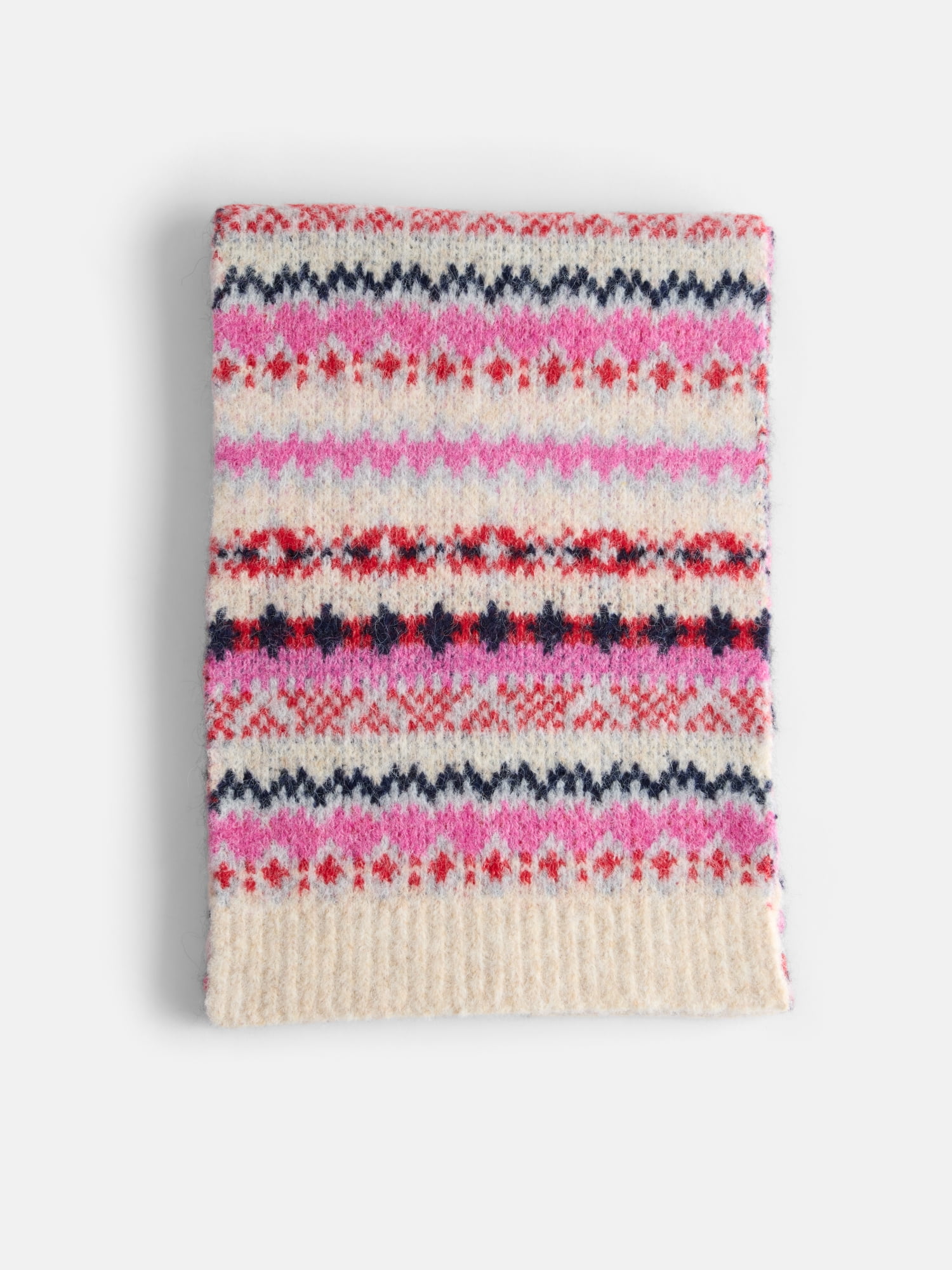Free Assembly Women's Fair Isle Oblong Scarf, Oatmeal Heather