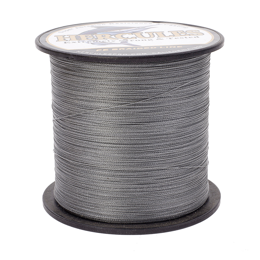 HERCULES Super Strong 1000M 1094 Yards Braided Fishing Line 40 LB Test for Saltwater Freshwater PE Braid Fish Lines 4 Strands - Grey, 40LB (18.1KG), 0.32MM