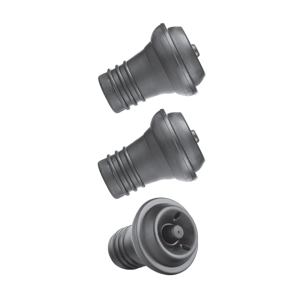 Set de 3 unidades de silicona negra Wine Stopper Final Touch