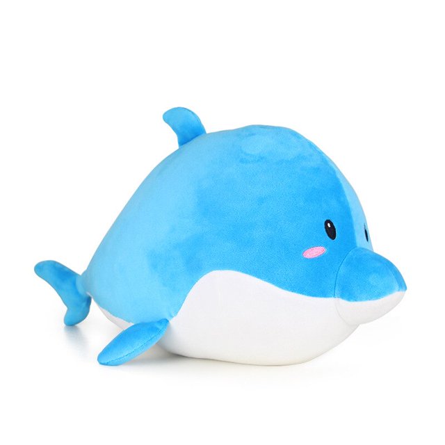 Cute Dolphin Plush Stuffed Toy Dolphin Walrus Whale Beluga Gift Home Decoration Sleeping Pillow Confession Artifact UnisexDolphin45 Deng Xun unisex