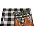 thumbnail image 2 of Fall Pumpkin Placemats 12x18 Inch Set of 4, Black White Plaids Pumpkin Table Place Mat Thanksgiving Autumn Orange Harvest Washable Table Mats Decorative Linen Fabric Table Mat for Dining Table, 2 of 6