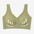 thumbnail image 2 of Penkiiy Women Nursing Bras Ladies Comfortable Breathable No Steel Ring Front Buckle Breastfeeding Bra Woman Underwear Green Bras, 2 of 5