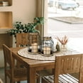 thumbnail image 2 of Farmhouse Decorative Lantern Set of 2, Boho Lanterns with LED Candles, Modern Farmhouse Indoor Outdoor Decor for Living Room Patio Porch Fireplace Kitchen Dining Table Centerpiece, 2 of 7