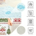 thumbnail image 3 of Yayeee Bath Rug for Bathroom Floor Non Slip Rectangle Fluffy Soft Absorbent Mat, 16"x24", Red Christmas House, 3 of 7