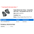 thumbnail image 2 of Engine Mount Set 2 Piece - Compatible with 1996 - 1999 INFINITI I30 3.0L V6 1997 1998, 2 of 2
