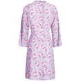 thumbnail image 4 of SofiePJ, Women's, Printed Robe Set with Chemise and Shorts 3 PC Sleepwear Lounge Wear, Purple Pink, XL, 4 of 5