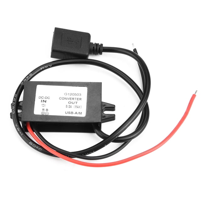 Convertidor Reductor USB CC DE 12V A 5V 3A, Módulo de Fuente de AlimentAción Reductor, Convertidor reductor USB