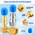 thumbnail image 4 of R12 to R134A AC Fitting Conversion Adapter Kit, Quick Coupler Valve A/C 90° Port Retrofit Adapter High/Low Pressure, 4 of 4