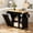 Black, variant on spanspace 48" Kitchen Island Cart with Drop Leaf , 10 Gallon Storage and Tilt Out Trash Can Cabinet , Portable Kitchen Island with Wheels Drawer and Adjustable Shelves for Kitchen, White