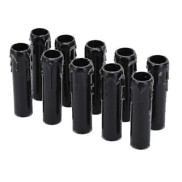 10 Pcs Vintage Candle Drips Plastic Covers 30 * 100mm Tubes Chandelier Socket Covers Chandelier Wall Light Pendant Decorationfor Most Thermoplastic La