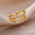 thumbnail image 5 of Fashion Gold Color Stainless Steel Rings For Women Chain Hollow Out Crystal Zircon Finger Ring Jewelry 2023 Gift anillos mujer, 5 of 5
