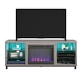 thumbnail image 2 of Ameriwood Home Fendall Deluxe Fireplace TV Stand for TVs up to 70", Light Walnut, 2 of 19