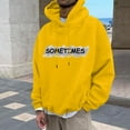 thumbnail image 6 of Felirenzacia Unisex Graphic Hoodie for Men Women, X Cross Print Long Cuffed Sleeve Hooded Pullover Sweatshirt,Yellow,M, 6 of 6