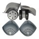 thumbnail image 1 of Ruedas de repuesto para equipaje Salvador 2 piezas de Ruedas giratorias universales A72 gris, 1 of 5