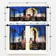 thumbnail image 4 of Halloween Moon Tree Kitchen Curtains Window Curtains and Valances Set 36 Inch, Pumpkin Witch Horror Night Short Tier Curtain for Kitchen, Spooky Small Kitchen Decor, 4 of 6