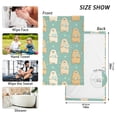 thumbnail image 2 of Bear Heart Pattern Bath Towel 100% Cotton Soft Thick High Absorbency Hand Face Towel Single Pack 16x28in, 2 of 7