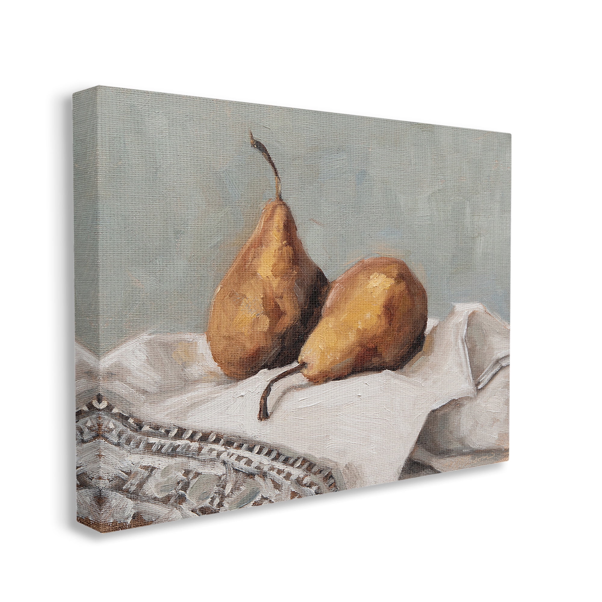Stupell Industries Traditional Pears Still Life Food & Beverage Painting Gallery Wrapped Canvas Art Print Wall Art, 20 x 16