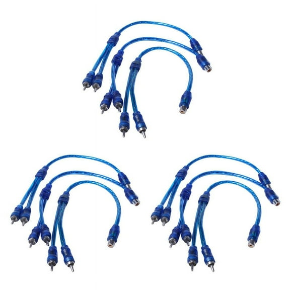 9 Pcs Audio Connection for 1 Female to 2 Male Adapter Splitter Cable