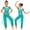 Turquoise, variant on Arabian Princess Jumpsuit for Girls Gymnastics Performance Belly Dance Wear Blue 8