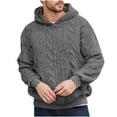 thumbnail image 2 of XS-4X Plus Size Fleece Hoodies for Men Big & Tall Pullover Sweatshirts Long Sleeve Casual Solid Color Thermal Warm Going-Out Loungewear Hoodie Tops, 2 of 4