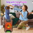 thumbnail image 4 of Vtin 8" Portable Trolley Bluetooth Speaker Small PA System Stereo Heavy Bass Sound Karaoke Machine Microphone Speaker with Subwoofer Mic, Orange, 4 of 12