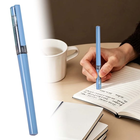 Retractable Gel Pens, There Are 5 Colors Available Quick Dry Rollerball Pens for Exams, No Smudge Black Ink Pens with Ergonomic Grip for learn, Office, Blue