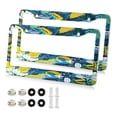 thumbnail image 2 of 2-Pack Aluminum License Plate Frame with 2 Holes for GM License Plate Cover with Free Screws Whimsical Creatures, 2 of 8