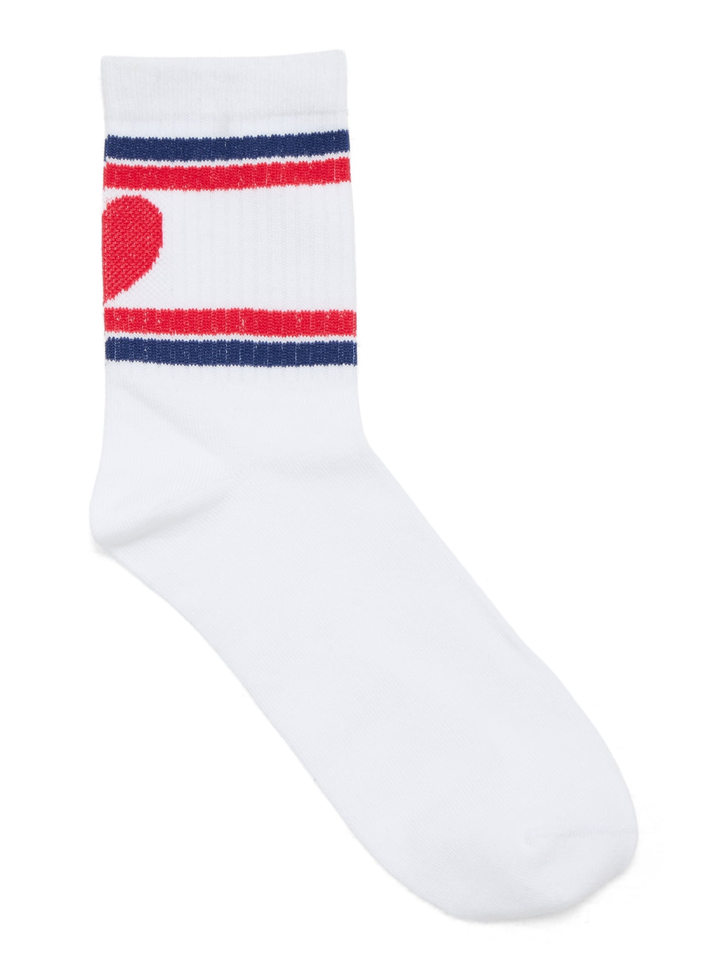 No Boundaries Women's Ribbed Mid Crew Socks, 6-Pack, Women's, Shoe Sizes 4-10