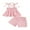 Pink, variant on Toddler Baby Girl Summer Clothes Set 6 9 12 18 24 Months 2T 3T Plaid Print Smocked Camisole Elastic Waist Shorts 2 Pcs Outfits