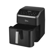 Midea HeatXpress™ Air Fryer, 7.8 Qt, See-Thru Window, 8-In-1 Oven, Digital Controls, Black