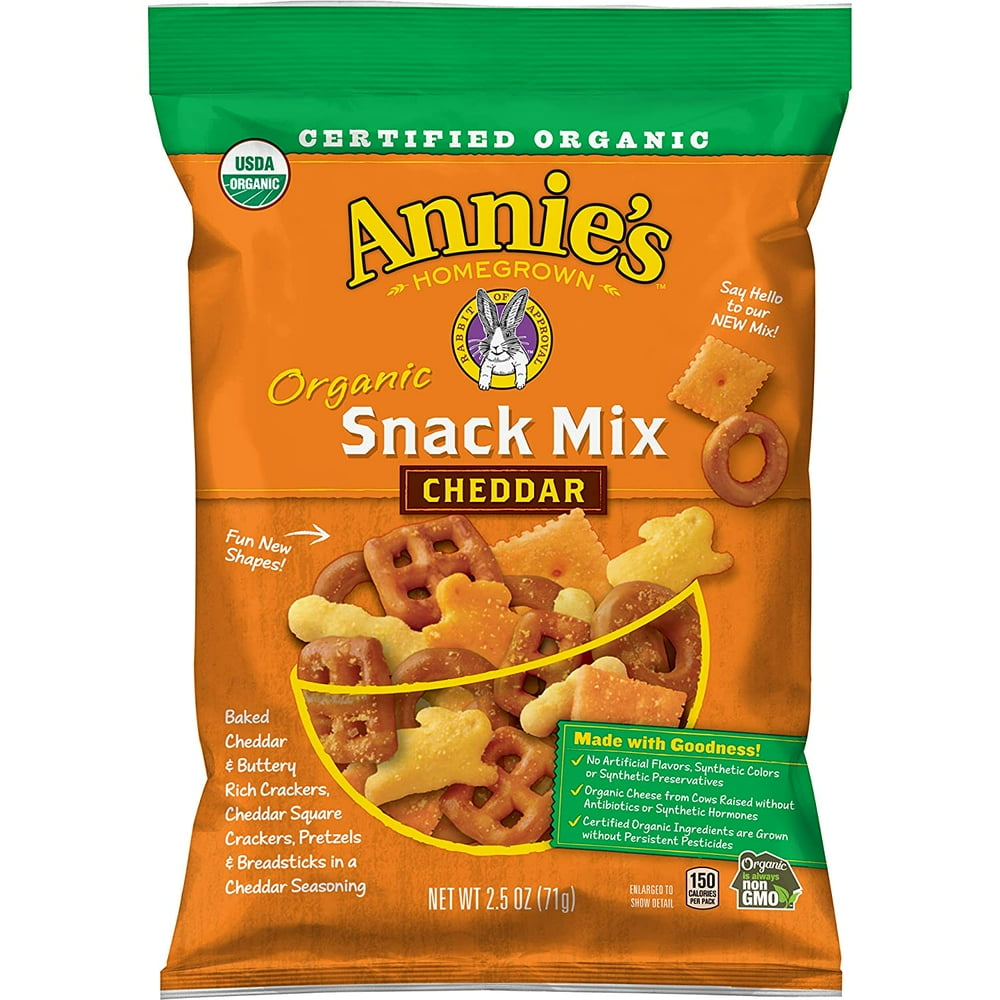 Annies Organic Cheddar Snack Mix, 2.5 Ounce (Pack of 12)