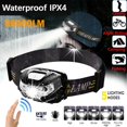 thumbnail image 1 of Lampe Frontale Lampe de Poche USB Lampe Frontale Rechargeable Ultra Lumineux LED Capteur de Mouvement Lampe de Tête/5 Modes/Waterproof pour la Course en Plein Air Camping Randonnée, 1 of 10